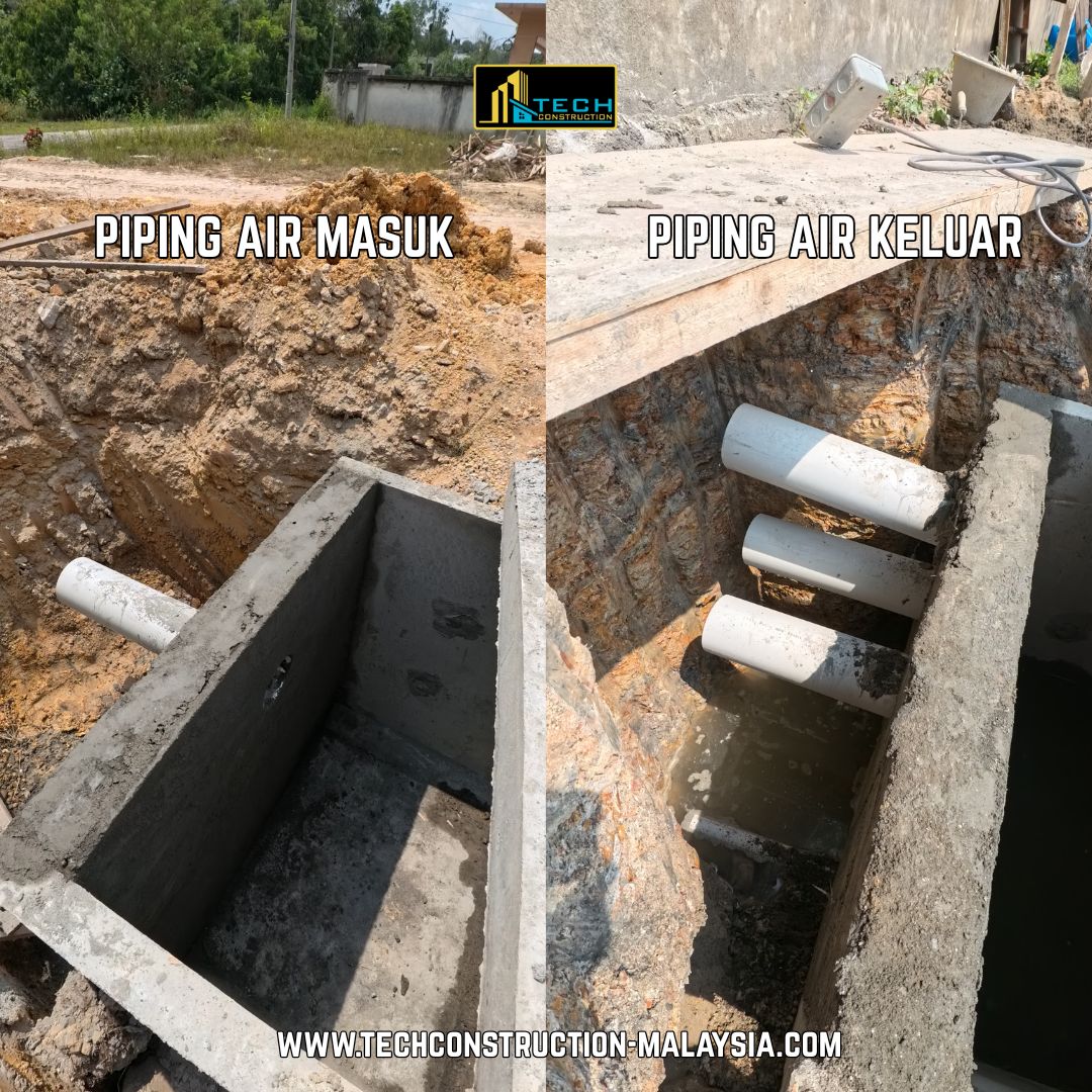 Pemasangan Sistem Paip Inlet dan Outlet OSD