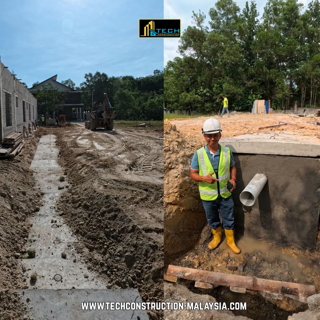 Kambus Tanah Backfill dan Penutup Konkrit