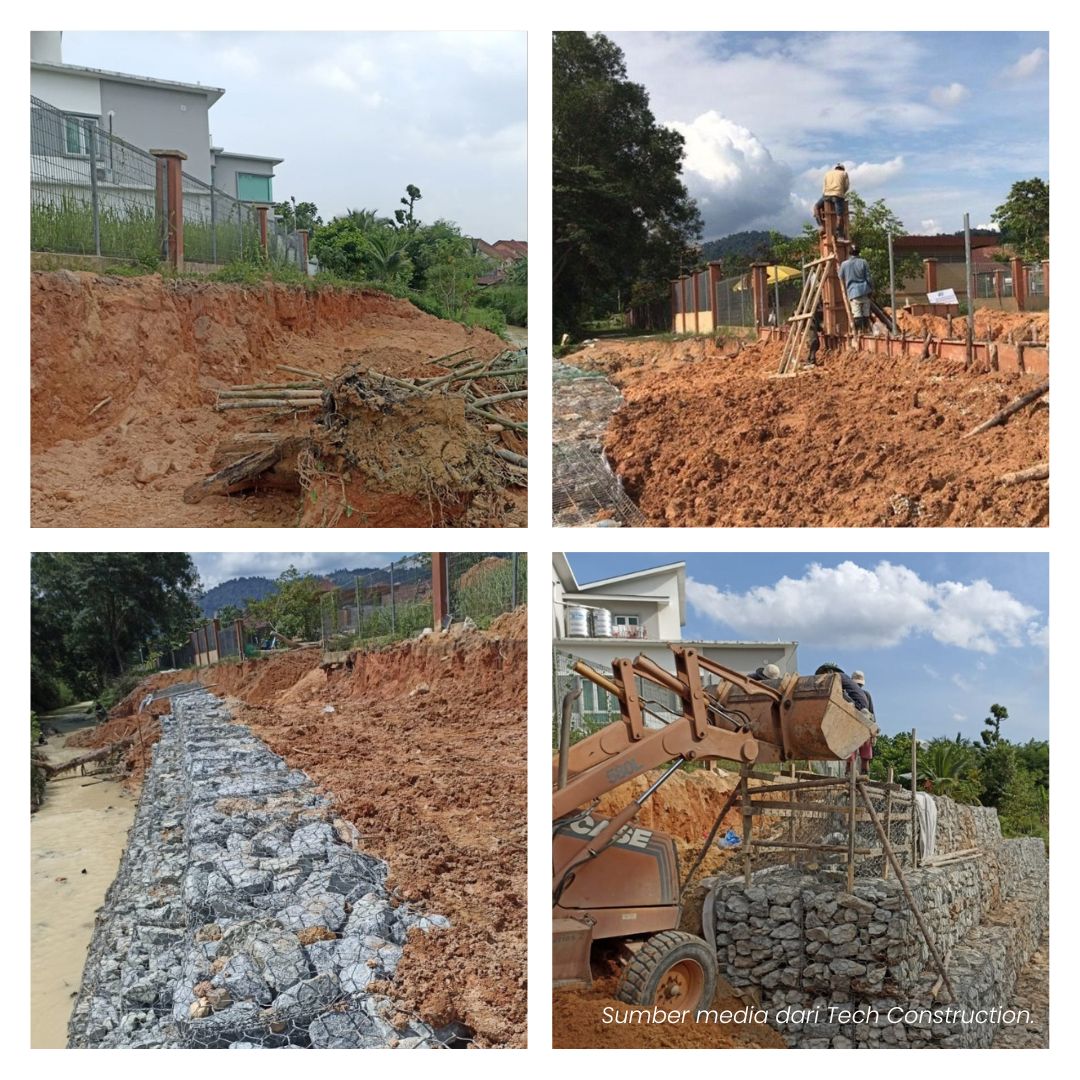 Gabion Wall construction process installation Malaysia TechCon